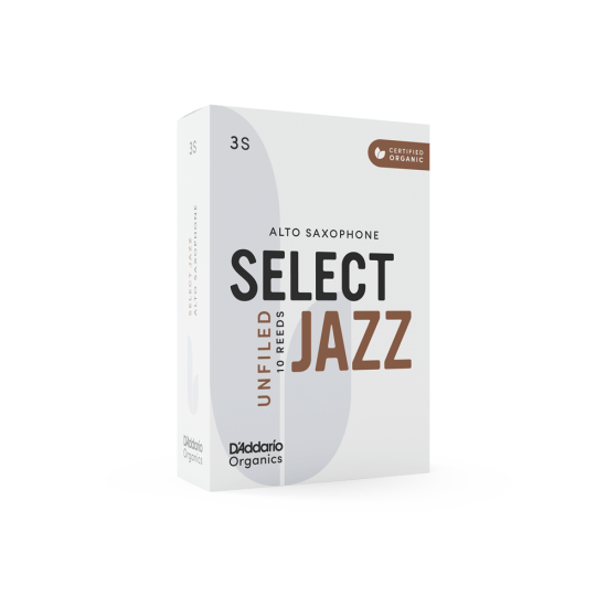 DAddario Woodwinds Organic Select Jazz Unfiled Alto Saksafon Kamışı No:3 Soft