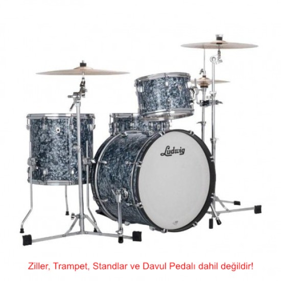 Ludwig Neusonic Downbeat Steel Blue Pearl Davul Shell Set Ludwig Neusonic Downbeat Steel Blue Pearl Davul Shell Set