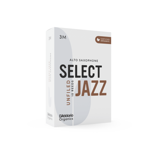 DAddario Woodwinds Organic Select Jazz Unfiled Alto Saksafon Kamışı No:3 Medium