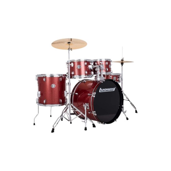 Ludwig Accent Fuse Red Sparkle Akustik Davul Seti