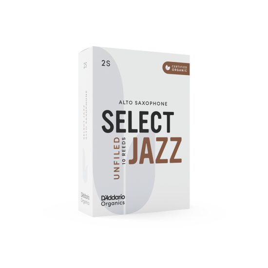 DAddario Woodwinds Organic Select Jazz Unfiled Alto Saksafon Kamışı No:2 Soft