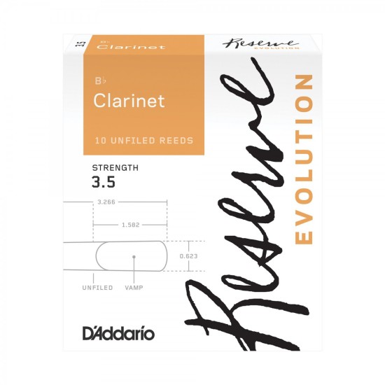 DAddario Woodwinds Reserve Evolution DCE1035 Sib Klarnet Kamışı No:3.5 DAddario Woodwinds Reserve Evolution DCE1035 Sib Klarnet Kamışı No:3.5