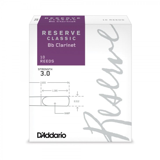 DAddario Woodwinds Reserve Classic DCT1030 Sib Klarnet Kamışı No:3