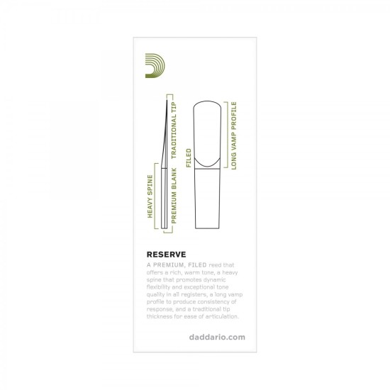 DAddario Woodwinds Reserve DKR0535 Tenor Saksafon Kamışı No:3.5 DAddario Woodwinds Reserve DKR0535 Tenor Saksafon Kamışı No:3.5