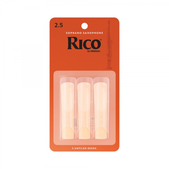 DAddario Woodwinds Rico RIA0325 Soprano Saksafon Kamışı (3 lü) No:2.5 DAddario Woodwinds Rico RIA0325 Soprano Saksafon Kamışı (3 lü) No:2.5