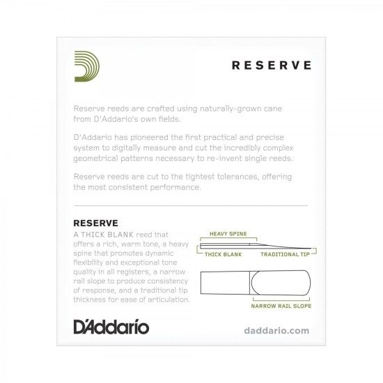 DAddario Woodwinds Reserve DJR1025 Alto Saksafon Kamışı No:2.5 DAddario Woodwinds Reserve DJR1025 Alto Saksafon Kamışı No:2.5