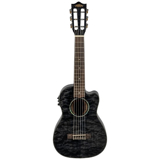 Lanikai QM-BKCEG Quilted Maple Guitalele