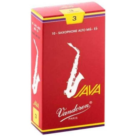 Vandoren SR263R Java Red Cut Alto Sax Kamışı (10lu) No. 3 Vandoren SR263R Java Red Cut Alto Sax Kamışı (10lu) No. 3